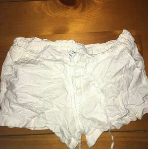 White strechy shorts